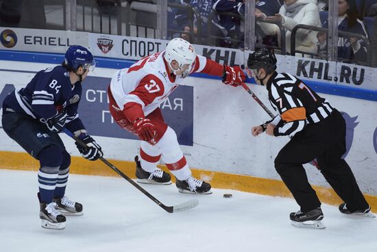 Kontinental Hockey League. Dynamo Moscow vs. Spartak
