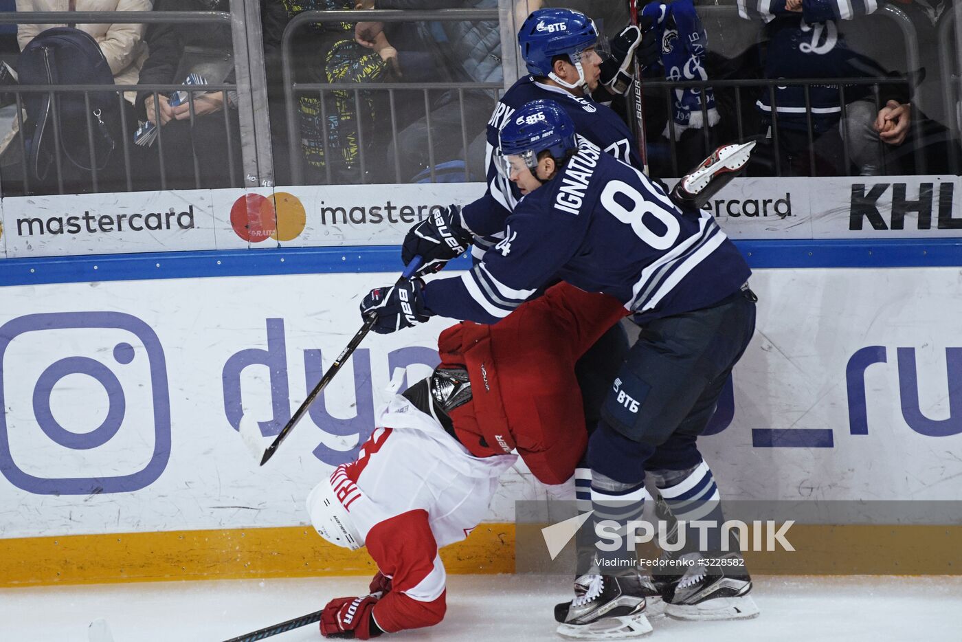 Kontinental Hockey League. Dynamo Moscow vs. Spartak