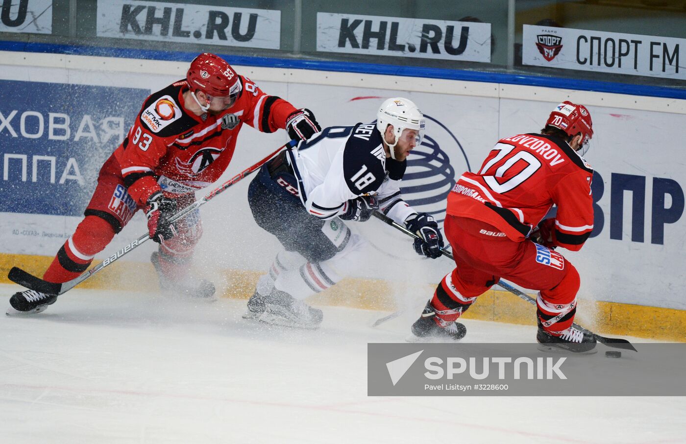 Kontinental Hockey League. Avtomobilist vs. Metallurg