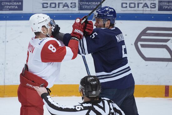 Kontinental Hockey League. Dynamo Moscow vs. Spartak