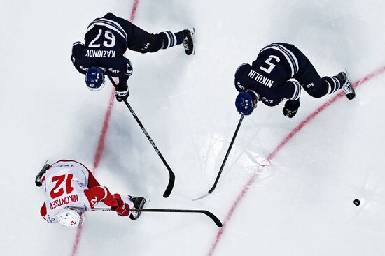 Kontinental Hockey League. Dynamo Moscow vs. Spartak