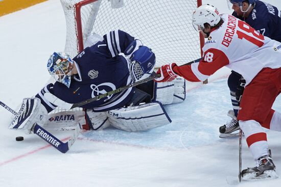Kontinental Hockey League. Dynamo Moscow vs. Spartak