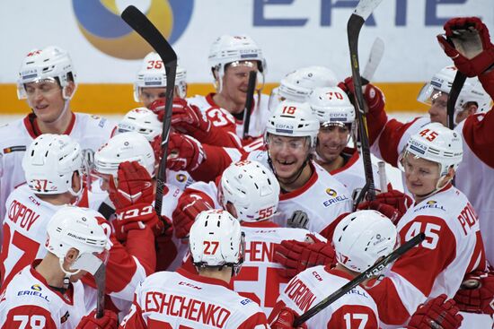 Kontinental Hockey League. Dynamo Moscow vs. Spartak