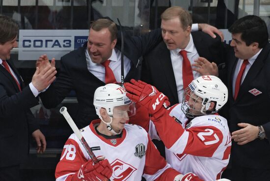 Kontinental Hockey League. Dynamo Moscow vs. Spartak