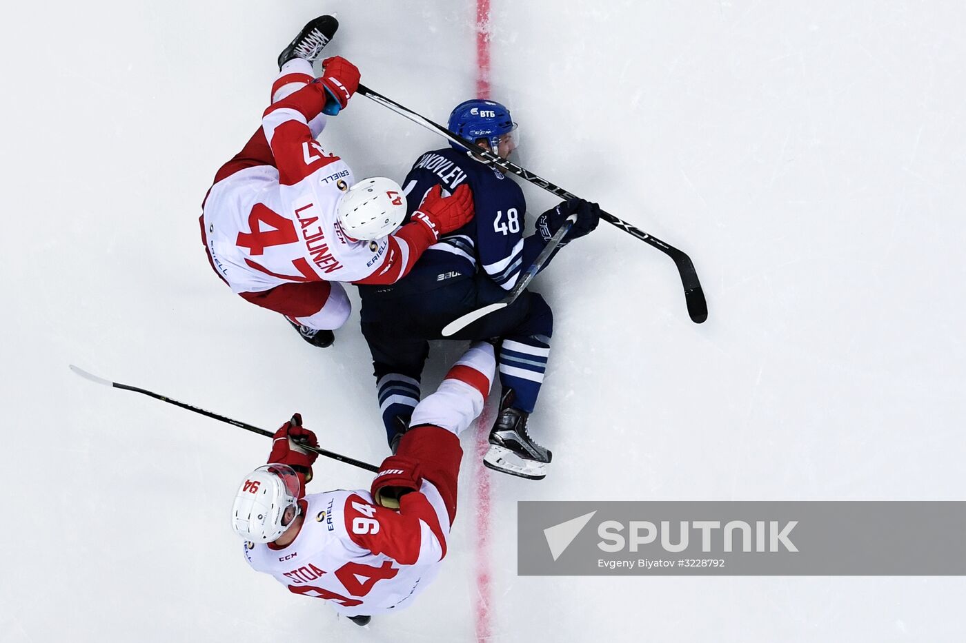 Kontinental Hockey League. Dynamo Moscow vs. Spartak