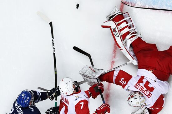 Kontinental Hockey League. Dynamo Moscow vs. Spartak