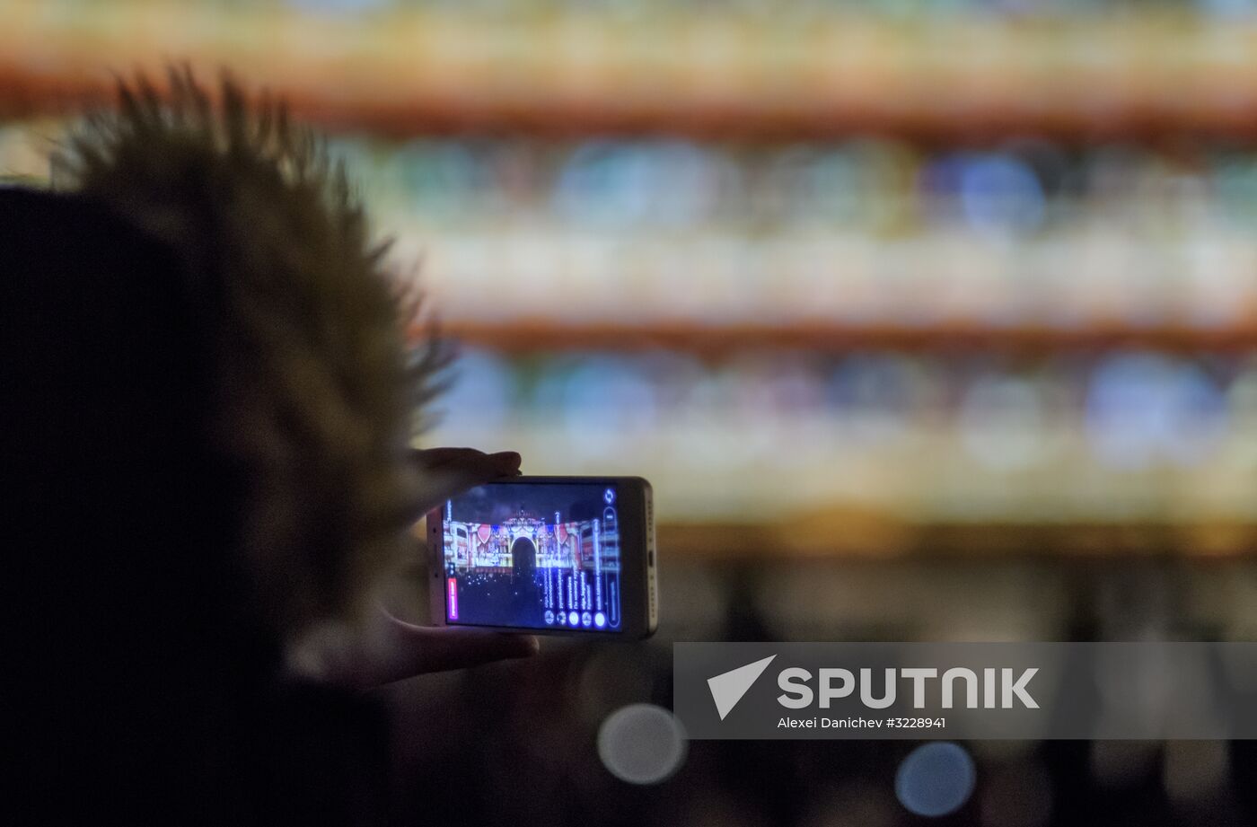 3D video mapping show on Palace Square in St. Petersburg