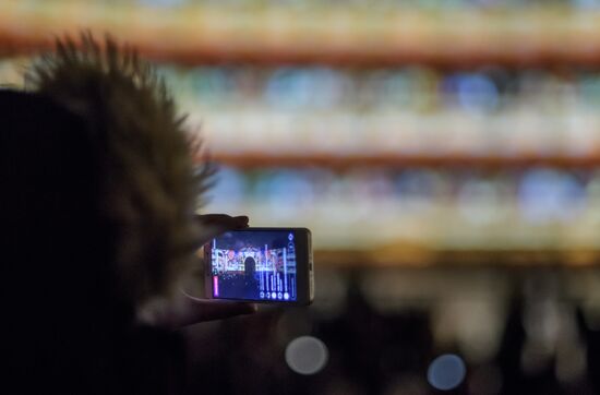 3D video mapping show on Palace Square in St. Petersburg