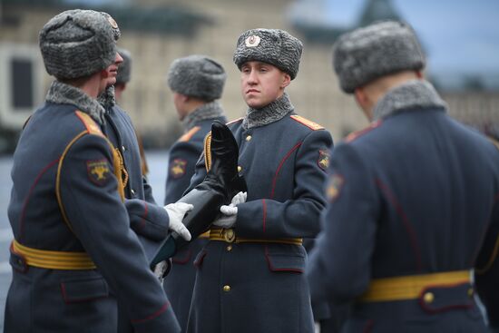 Final rehearsal of march marking 76th anniversary of 1941 parade