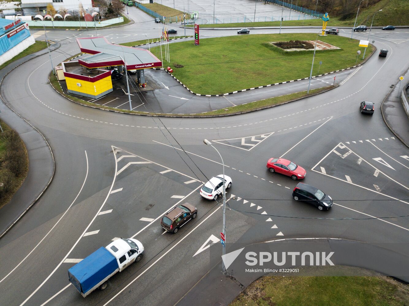 Traffic roundabouts in Moscow