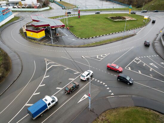 Traffic roundabouts in Moscow
