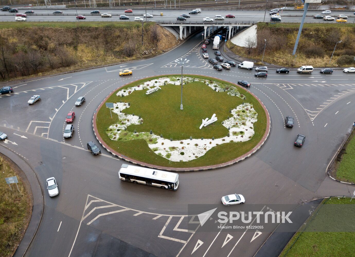 Traffic roundabouts in Moscow