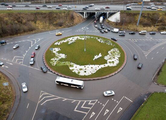 Traffic roundabouts in Moscow