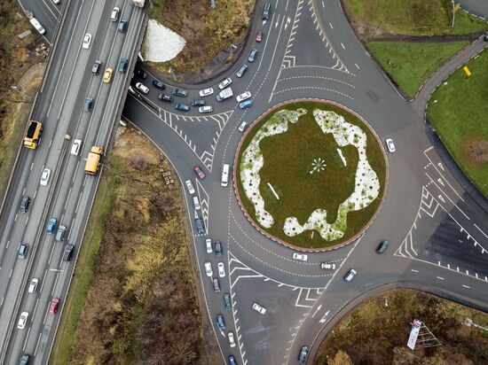 Traffic roundabouts in Moscow