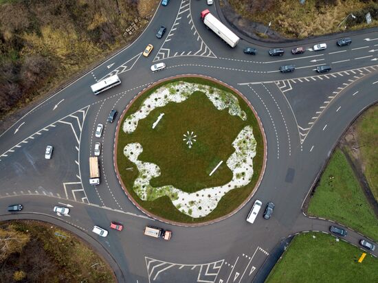 Traffic roundabouts in Moscow