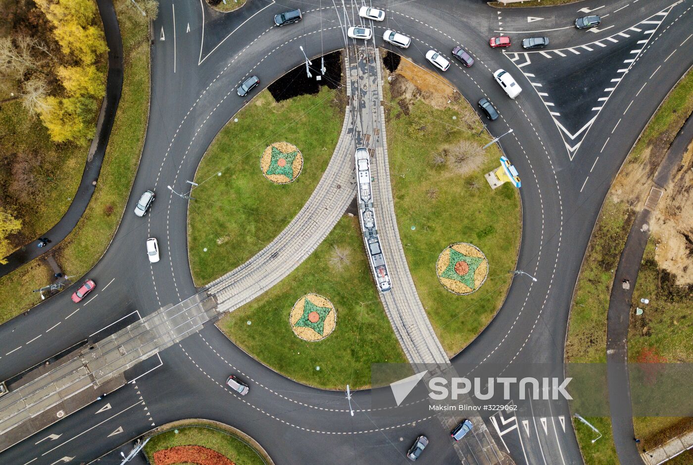 Traffic roundabouts in Moscow