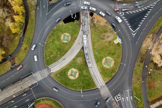 Traffic roundabouts in Moscow