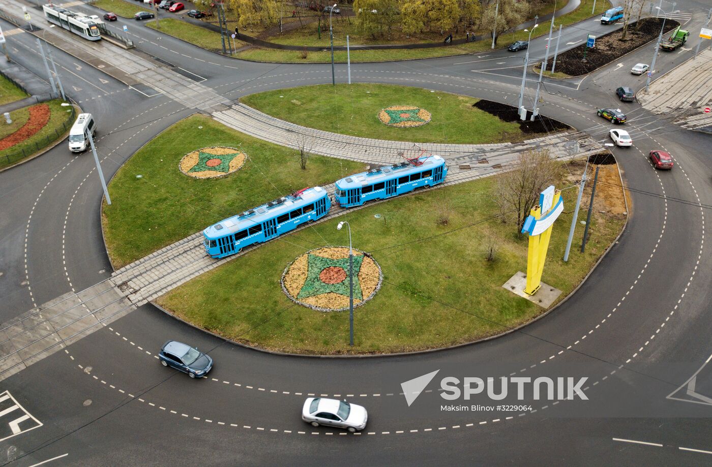 Traffic roundabouts in Moscow