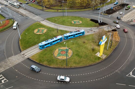 Traffic roundabouts in Moscow