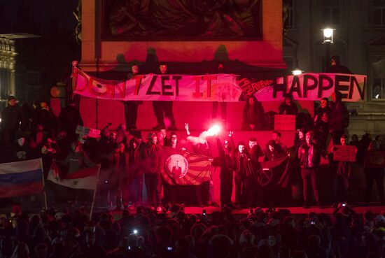 Million Mask March protest in London