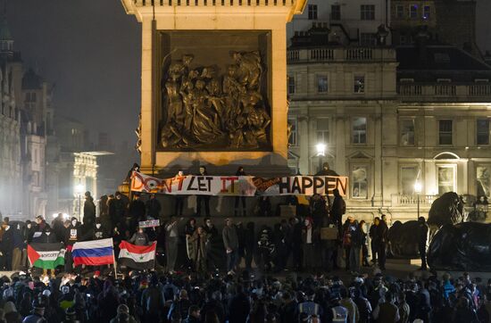 Million Mask March protest in London