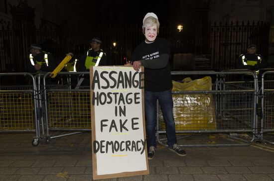 Million Mask March protest in London