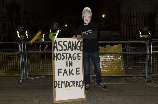 Million Mask March protest in London