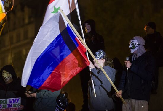 Million Mask March protest in London