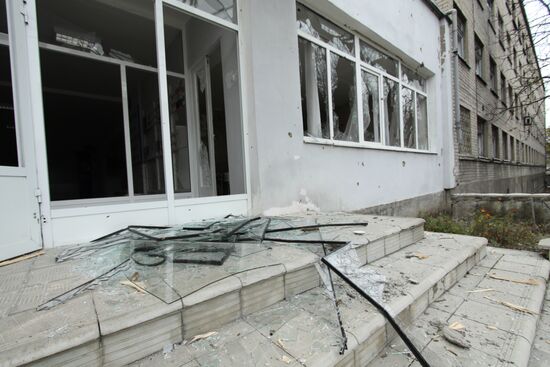 Consequences of shelling in Donetsk