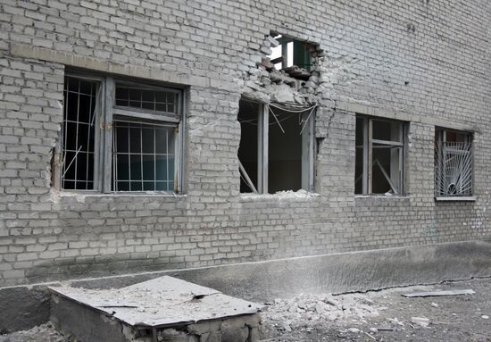 Consequences of shelling in Donetsk