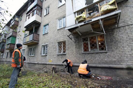 Consequences of shelling in Donetsk