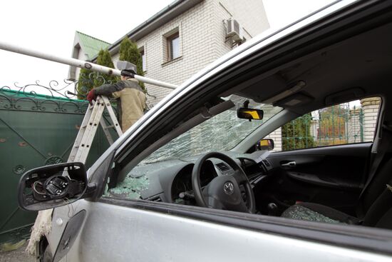 Consequences of shelling in Donetsk