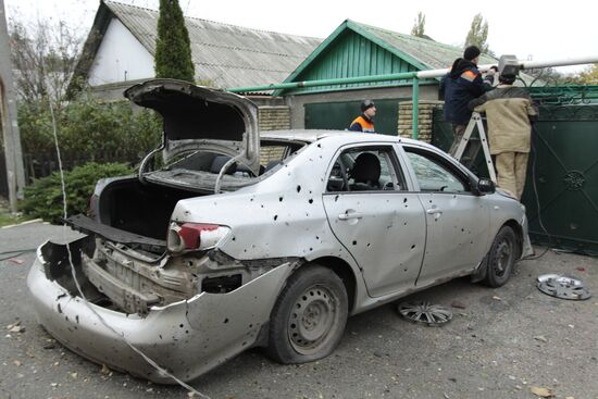 Consequences of shelling in Donetsk