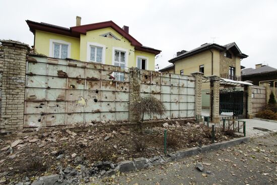 Consequences of shelling in Donetsk
