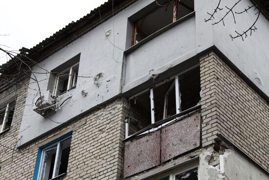 Consequences of shelling in Donetsk