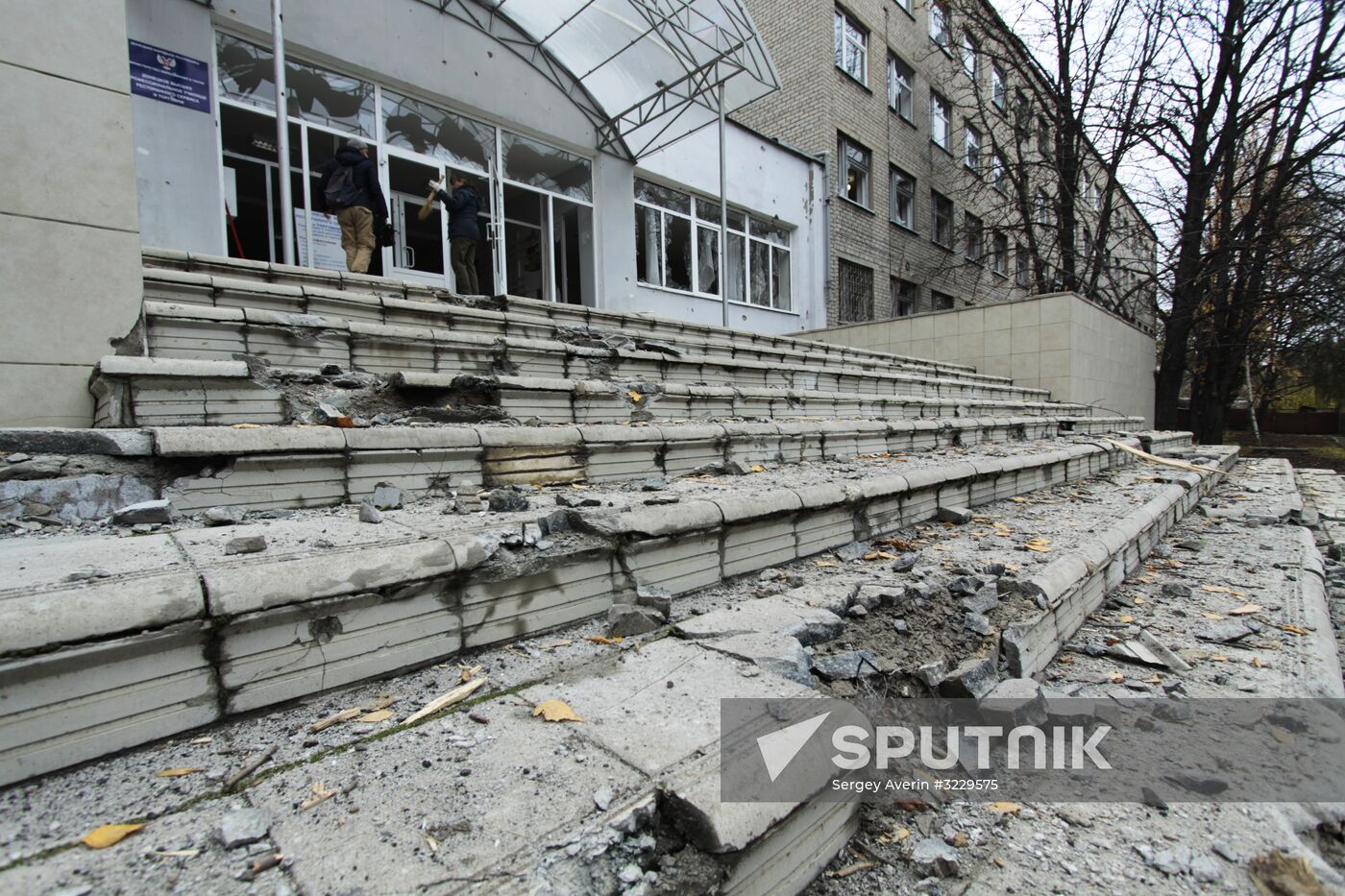 Consequences of shelling in Donetsk
