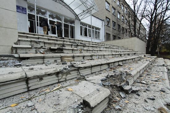Consequences of shelling in Donetsk