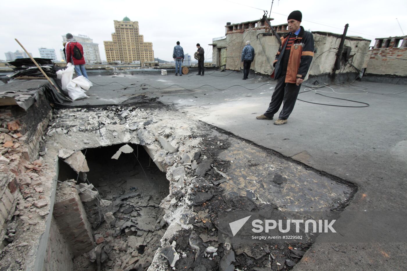Consequences of shelling in Donetsk