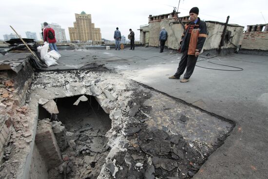 Consequences of shelling in Donetsk