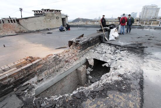 Consequences of shelling in Donetsk