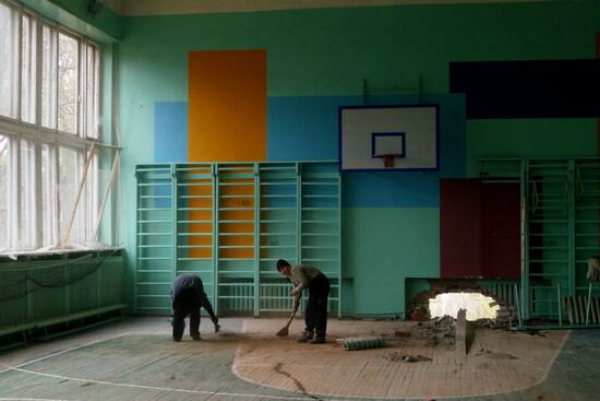 Consequences of shelling in Donetsk
