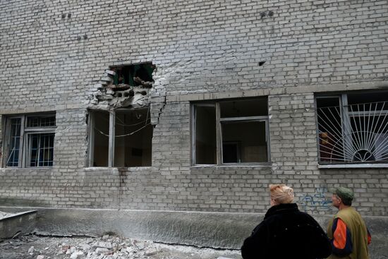 Consequences of shelling in Donetsk