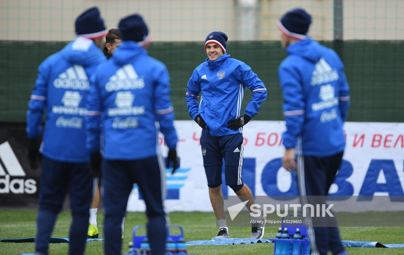 Football. Training session of the Russian national football team