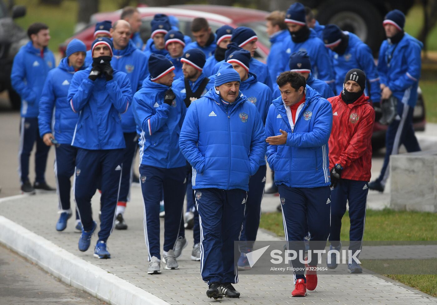 Football. Training session of the Russian national football team