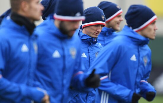 Football. Training session of the Russian national football team