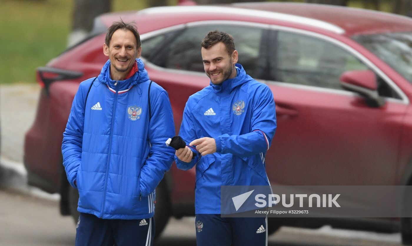 Football. Training session of the Russian national football team