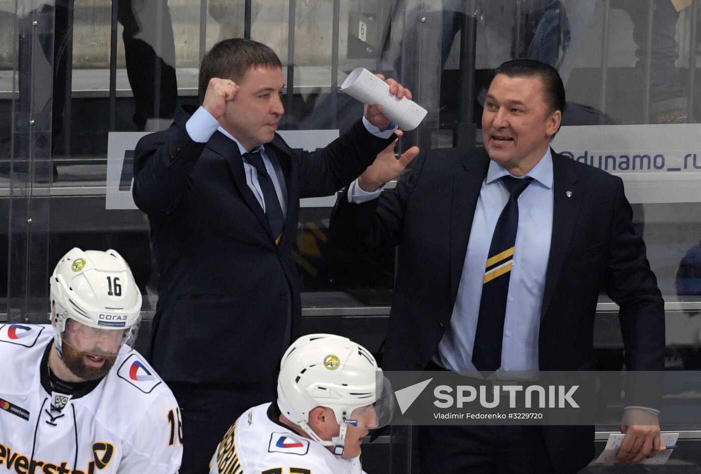 Kontinental Hockey League. Dynamo (Moscow) vs. Severstal
