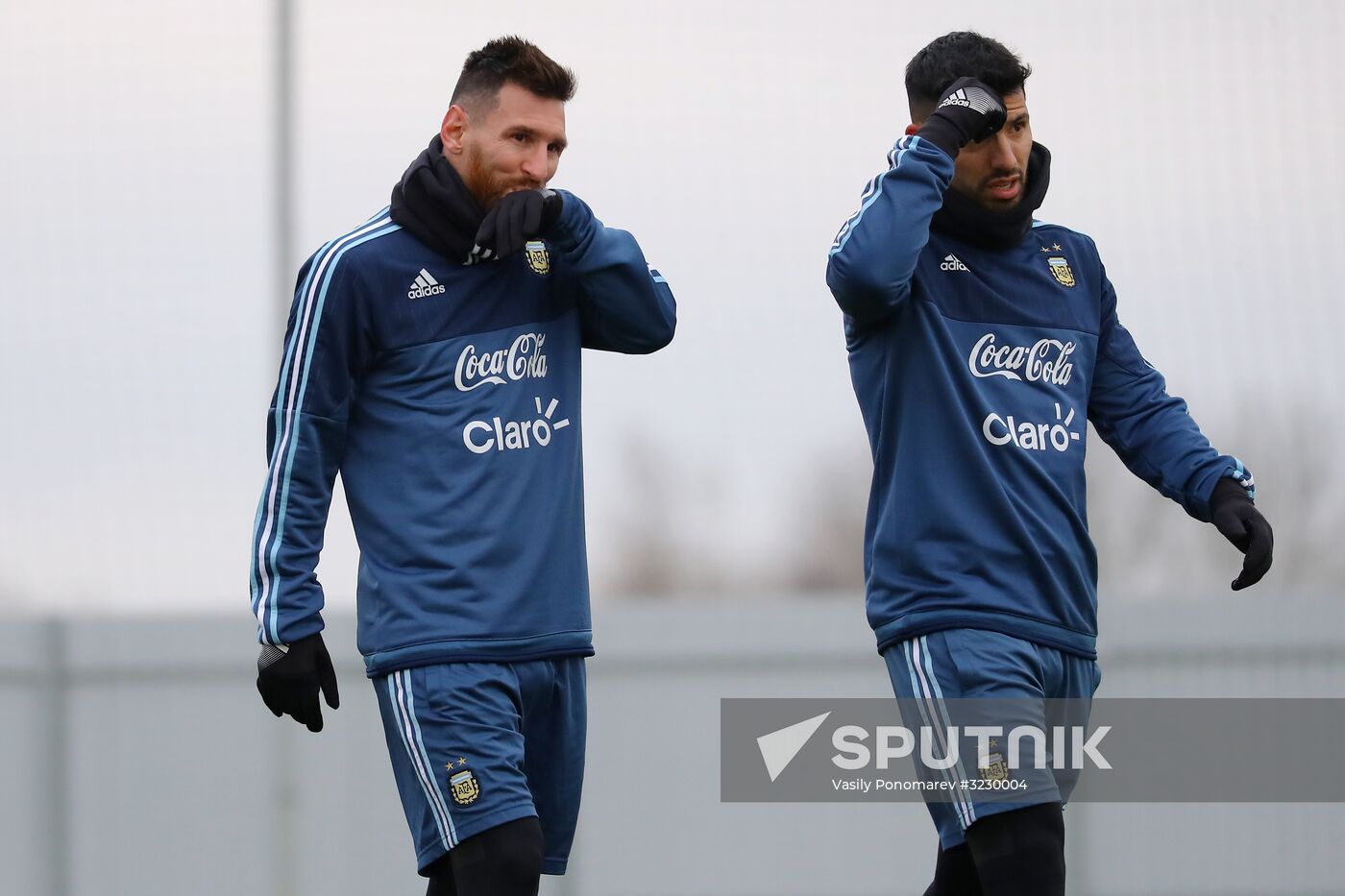 Football. Argentina's national team in training
