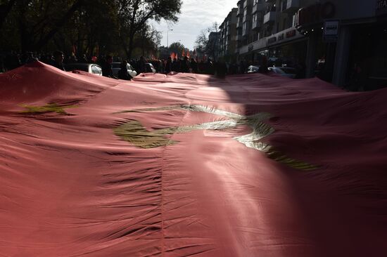 Celebrating 100th anniversary of October Socialist Revolution