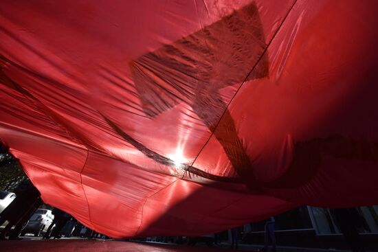 Celebrating 100th anniversary of October Socialist Revolution